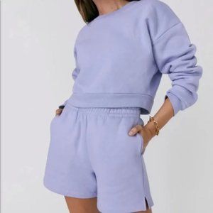 Reformation Brooks Classic Sweat Short - Lavender